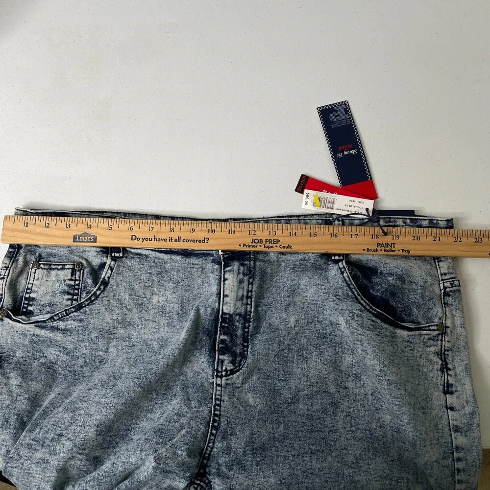 Phat Farm Jeans Mens 44 x 30 (Measures 29) Skinny Fit Stretch NWT Blue Denim